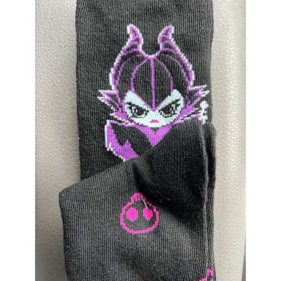 Disney Villains Maleficent Black Heart Women 4-10 Knee High Socks, 1-Pack - Picture 4 of 4